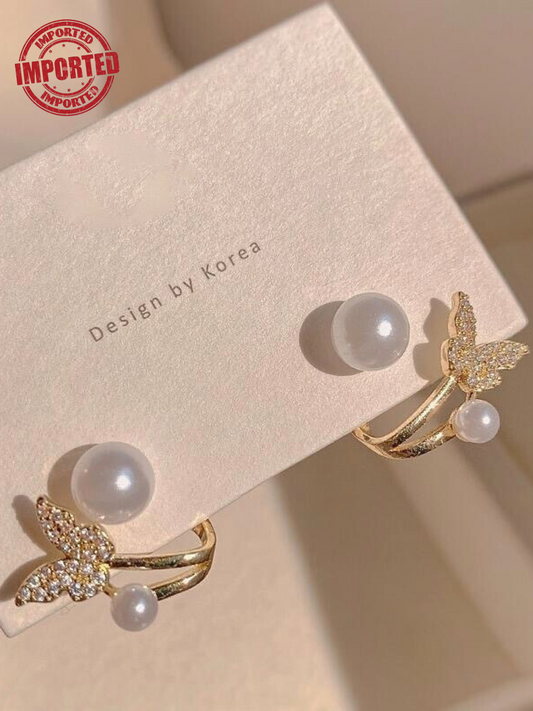 Butterfly Pearl Earrings 🦋| Add a Touch of Graceful Elegance |